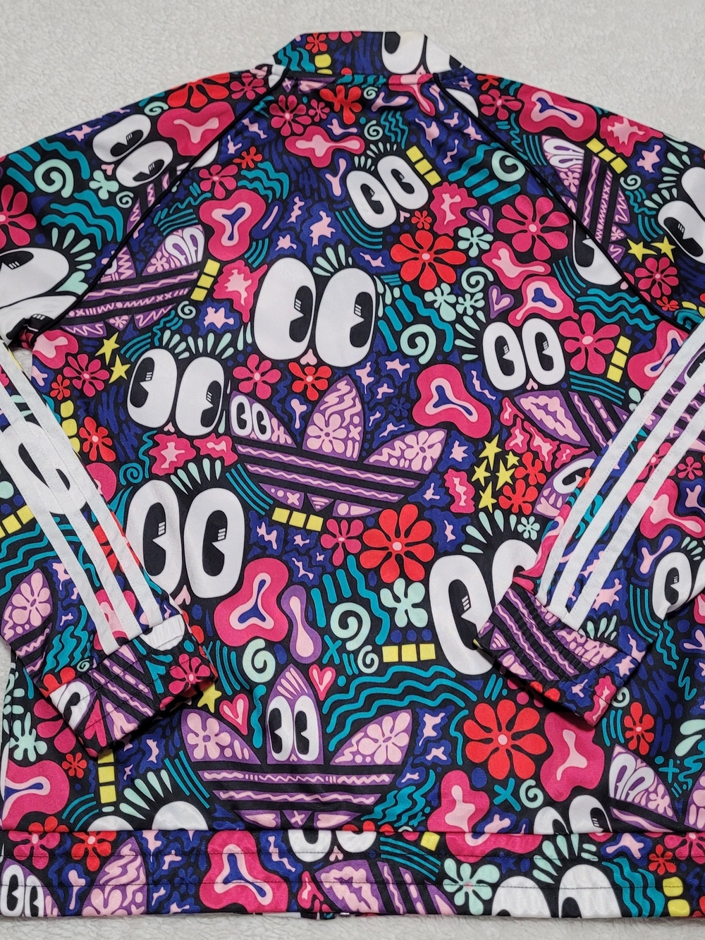 Adidas Hattie Stewart Eyes Multicolor Graphic Track Jacket - Picture 10 of 11